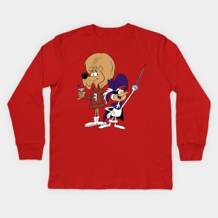 Super Chicken and Fred Kids Long Sleeve T-Shirt